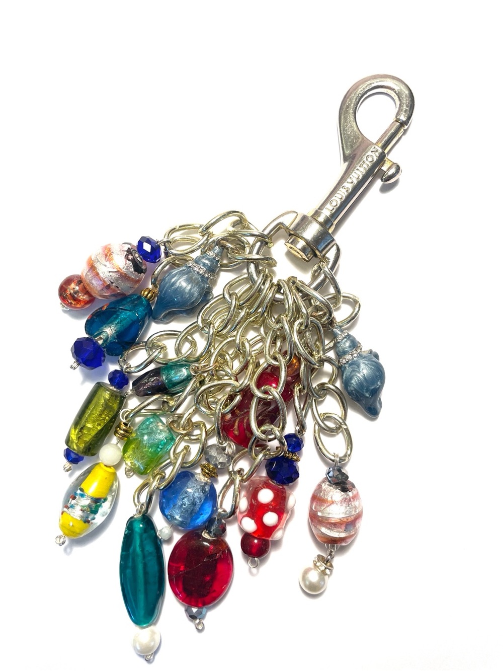 Louis Vuitton Multicolor Glass Bead Tassel Key & Card Holder Charm